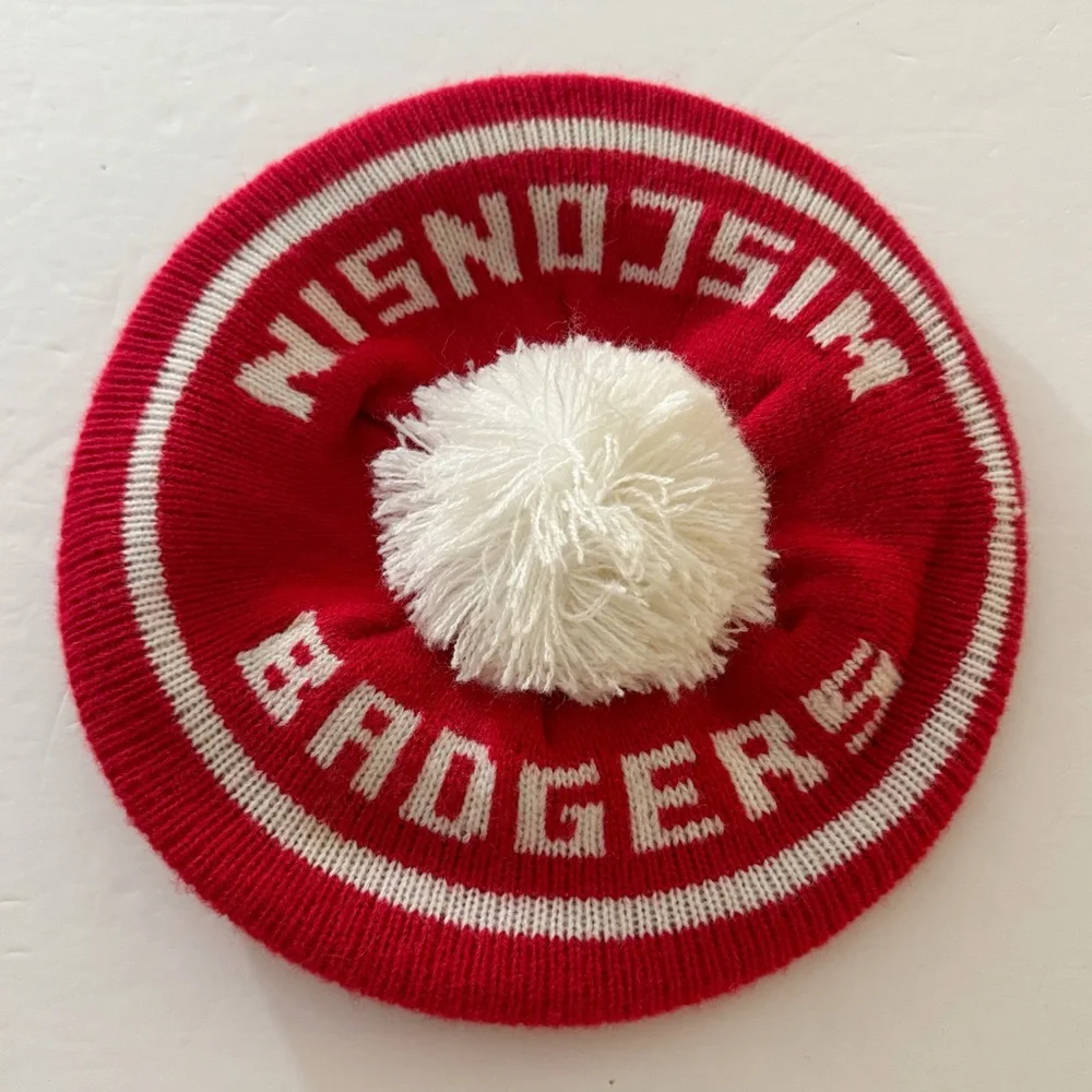 Vintage Wisconsin Badgers Red Knit Hat